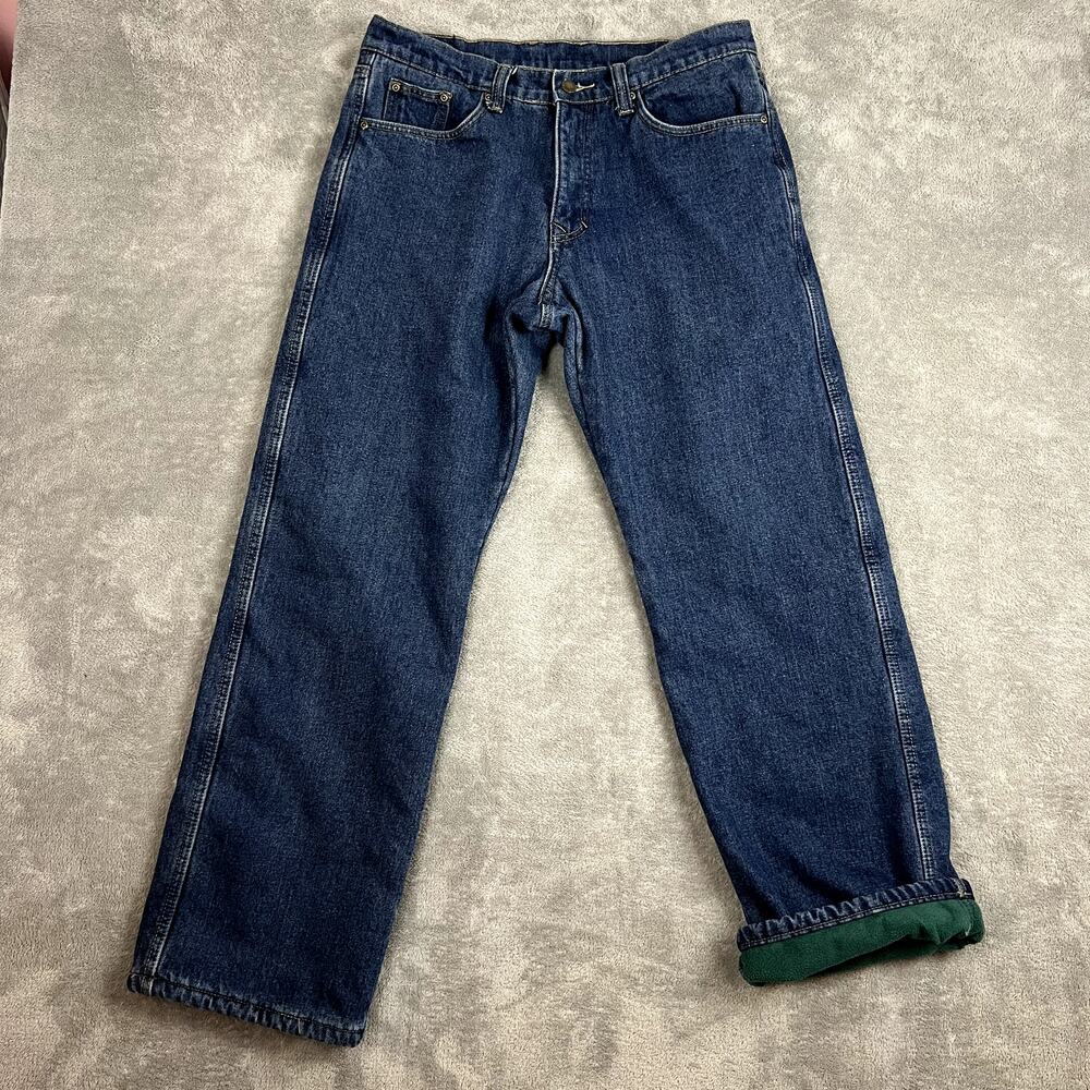 Smiths Workwear Fleece Lined Denim Jeans Work Pants Mens 34 x 32 Outdoor